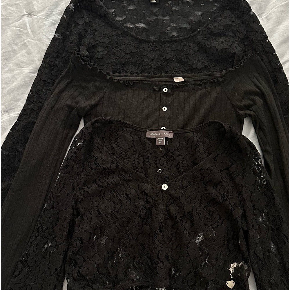 Black lace tops